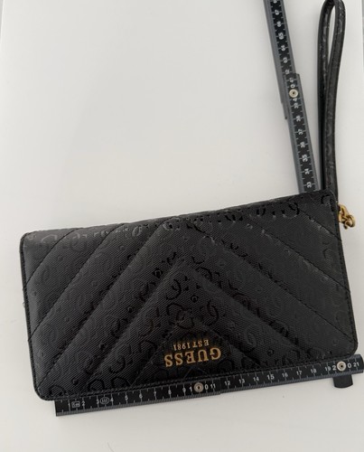 Guess damen geldbörse schwarz - geldbörse,