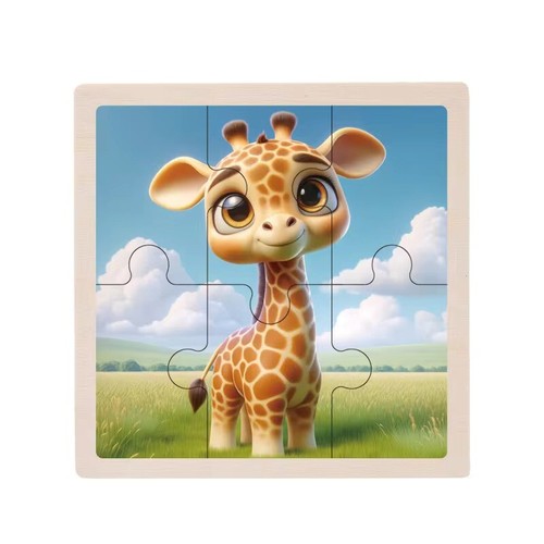 Montessori holzpuzzle giraffe - montessori,