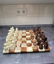 Schachbrett Marmor vintage Dame