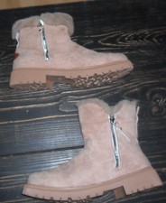NEU Damen Winter Stiefeletten Stiefel warm weich Plüsch Wildleder beige Gr. 40