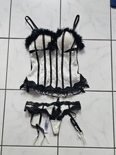 Corsage Bh  Set Censored New Yorker Spitze Gothic Kostüm Cosplay Engel Teufel