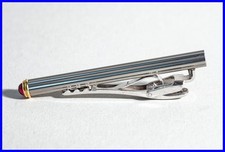 MONTBLANC Krawattennadel in Silber, Gold mit rotem Stein PROTOTYP?