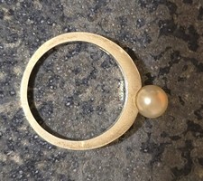 Ring mit Perle, 925er Silber
