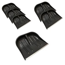 1 - 3 Schneeschaufel Schneeschieber o. Stiel Schwarz 45x35cm Alu Schiebekante