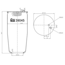 FEBI Luftfederbalg ohne Kolben MAN 39045