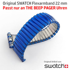 Swatch THE BEEP Flexarmband BLUE HELIOGRAPH, Flexband BLAU, Bandlänge: Large NEU