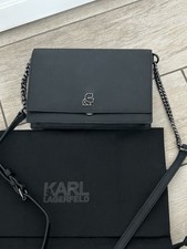 Karl Lagerfeld Wallet Clutch - Umhängetasche - Schwarz - 100% Leder - NEU!