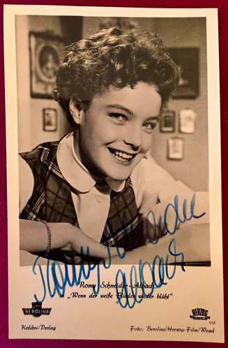 Romy schneider autogrammkarte - romy,