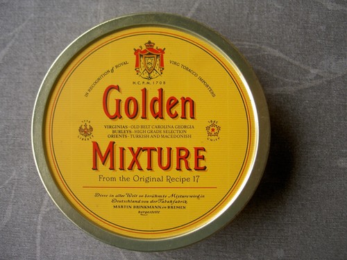 Alte blechdose golden - alte,