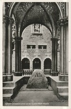 alte AK Lützen 1958, Schwedenstein vor der Gustav-Adolf-Kapelle