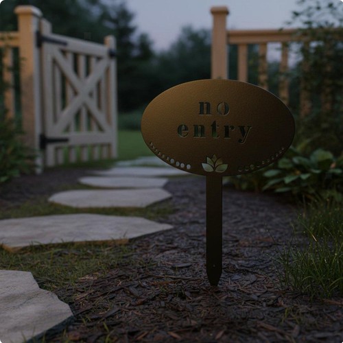 Gartenwarnschild aus - gartenwarnschild,