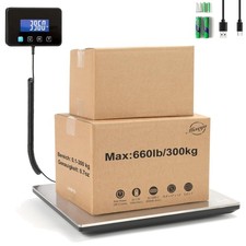 Paketwaage 300kg edelstahl - edelstahl, lcd