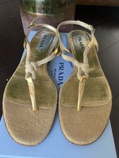 Prada Sandale Raffia /gold