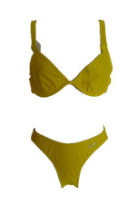 Damen Bügel Bikini gelb rosa