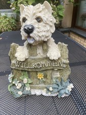 Hundefigur Willkommen Wetterfest