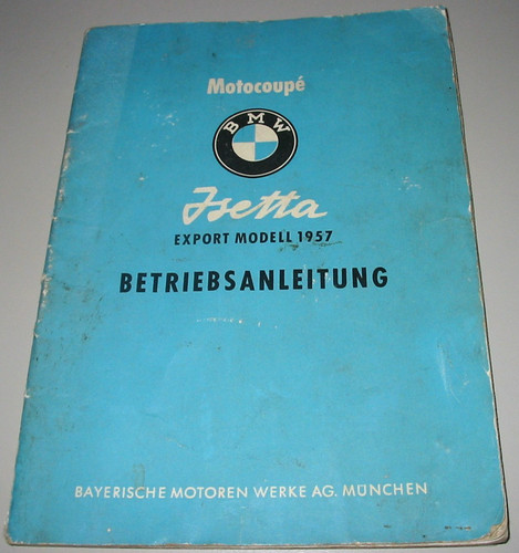 Betriebsanleitung bmw isetta - bmw,