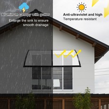 Vordach 160-200cm Pultvordach