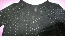 Hübsche Bluse H&M MAMA schwarz Gr. M 3/4 Ärmel