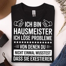 Hausmeister T-Shirt lustig – Spruchshirt „Ich löse Probleme“ Geschenk Männer