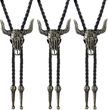 3 Stück Bolo-Krawatte Leder