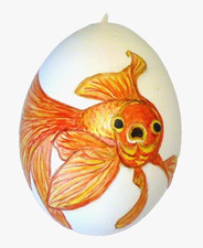 Osterei, handbemalt echtes Ei