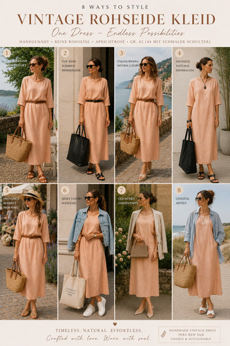 Vintage seide kleid - vintage, rohseide