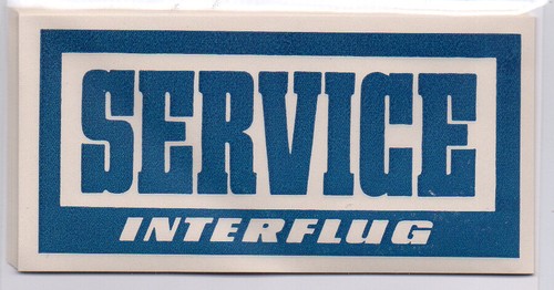 Interflug kofferaufkleber - interflug,