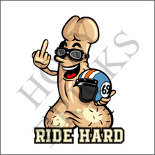 RIDE HARD Oldschool Aufkleber