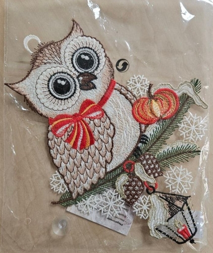 Winterdeko fensterbild eule - fensterbild,