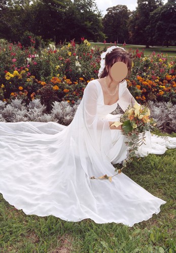 Hochzeitskleid 34 creme - hochzeitskleid, gr.