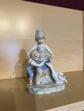 Porzellan Figur Gänsemagd mit