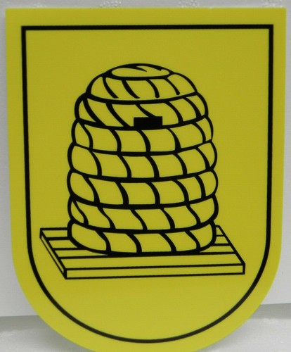 Aufkleber bienenkorb - aufkleber, "bienenkorb"