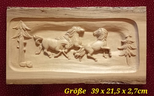 Holzfigur relief wandbild - holzfigur,
