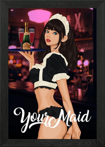 Anime maid gerahmtes wandbild - anime,