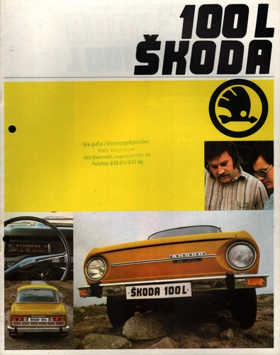 Prospekt skoda 100 1970er - 100, ca