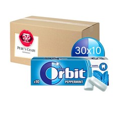 Original Wrigley`s Orbit PEPPERMINT Kaugummi • Zuckerfrei 30 x 10