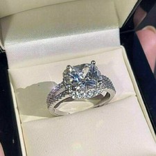 Verlobungsring 14k Weißgold