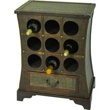 Wein Flaschen Regal Schublade schwarz Wohn Schlaf Zimmer Sperr Holz Schrank