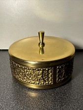 Erhard & Söhne Deckeldose Schmuckschatulle Schmuckdose Dose rund Messing