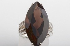  Topas Kristall Ring in 925 er