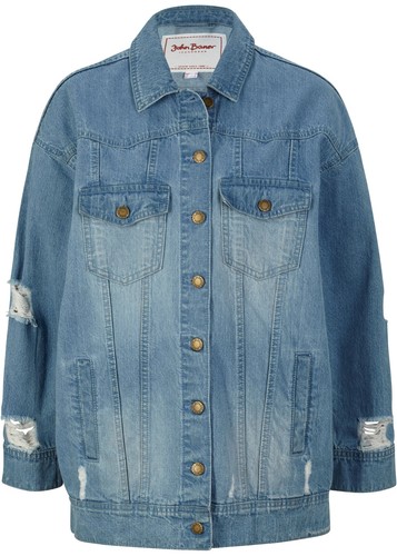 Weite oversized jeansjacke - jeansjacke, gr