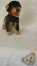 steiff 4200/18 - Dachshund Lumpi 18cm springend Mohair schwarz/braun KF