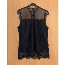 Damenbluse Spitze Schwarz