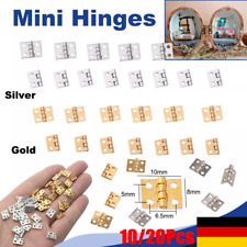 10 / 20 St Mini-Scharniere 8*10mm mit Schrauben für Schatullen Möbel Modellbau