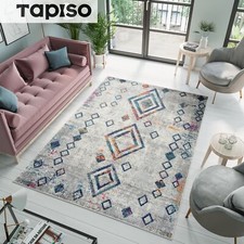 Teppich kurzflor grau blau - kurzflor,