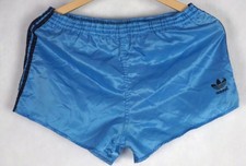 Vintage Adidas Shorts glanz Beckenbauer racer sprinter Hose 80s Nylon D4