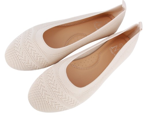 Bequeme beige ballerinas - beige,