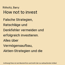 How not to invest: Falsche