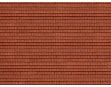 NOCH 56670 3D-Kartonplatte Dachziegel rot für H0 Modelleisenbahn