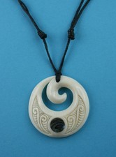 Maori Knochen Carving Koru Neuseeland Paua Muschel Schmuckbox